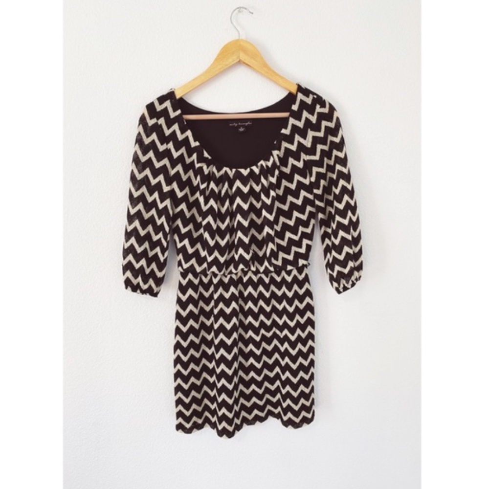 City Triangles Black & White Mini Dress Small